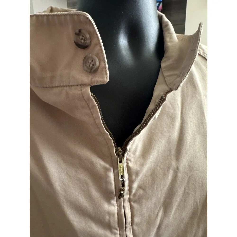 Vintage London Fog Mens Tan Harrington Jacket 52 Weatherwear Coat Lightweight